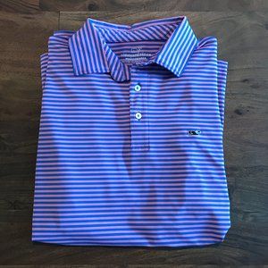 Vineyard Vines Striped Performance Golf Polo